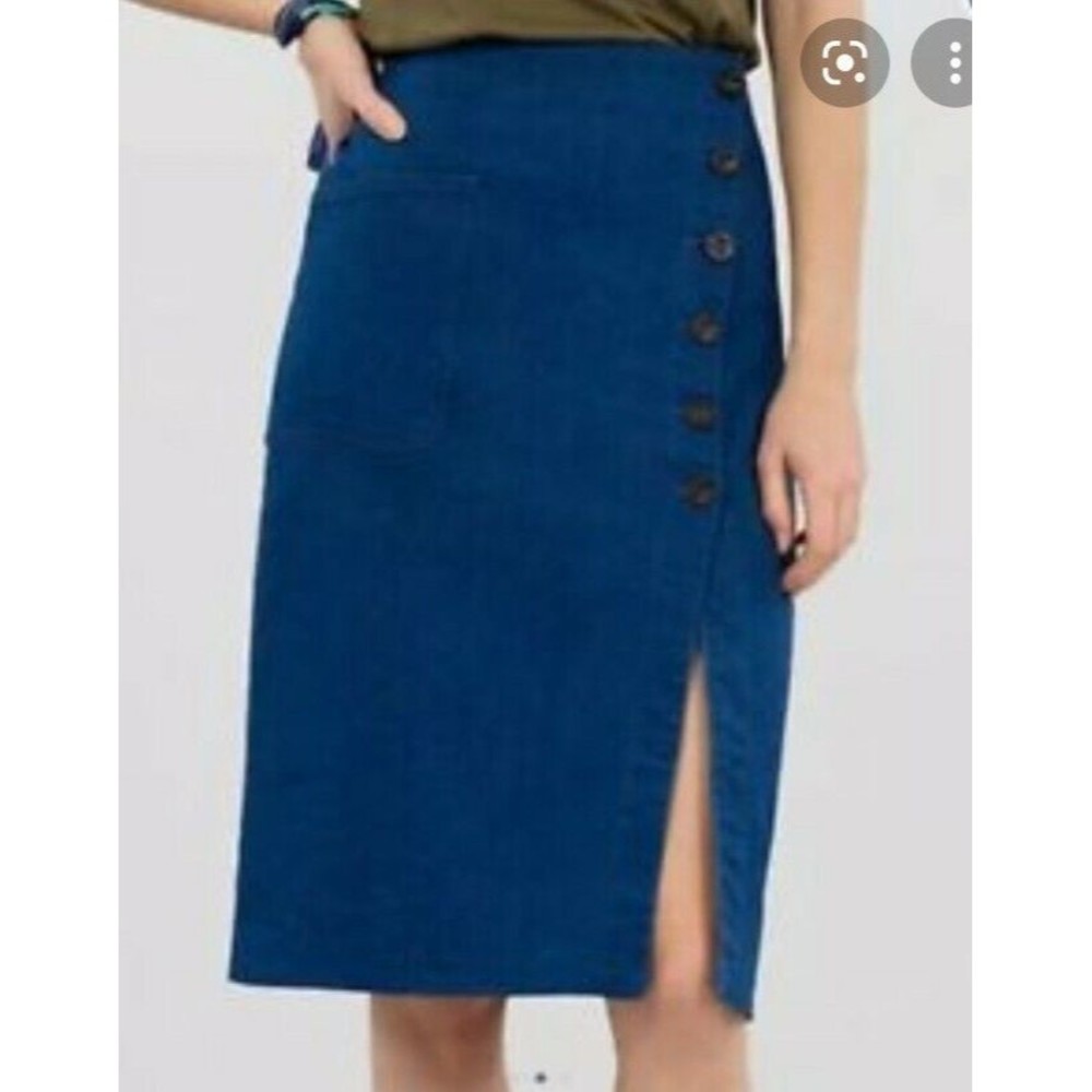 NWT Rachel Rachel Roy Size 4 Women's Skirt Cobalt Blue  denim Straight & Pencil